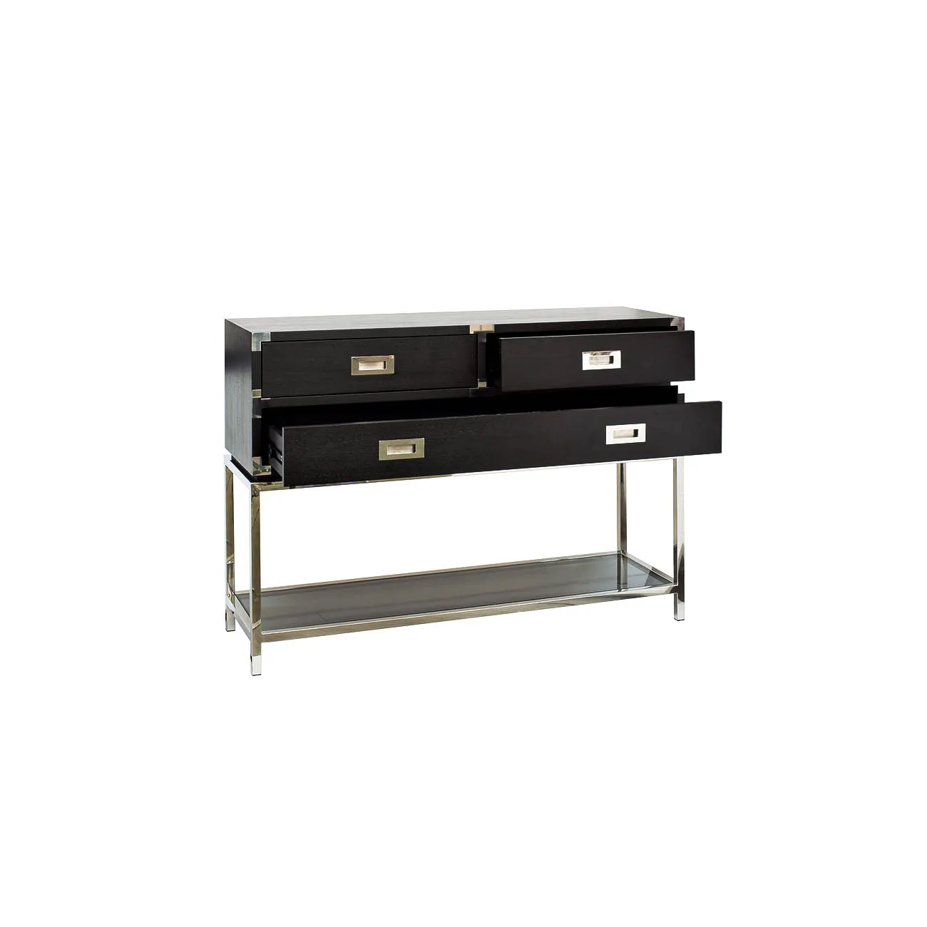Консоль черная с ящиками 46AS-CT4116-BL от LaLume