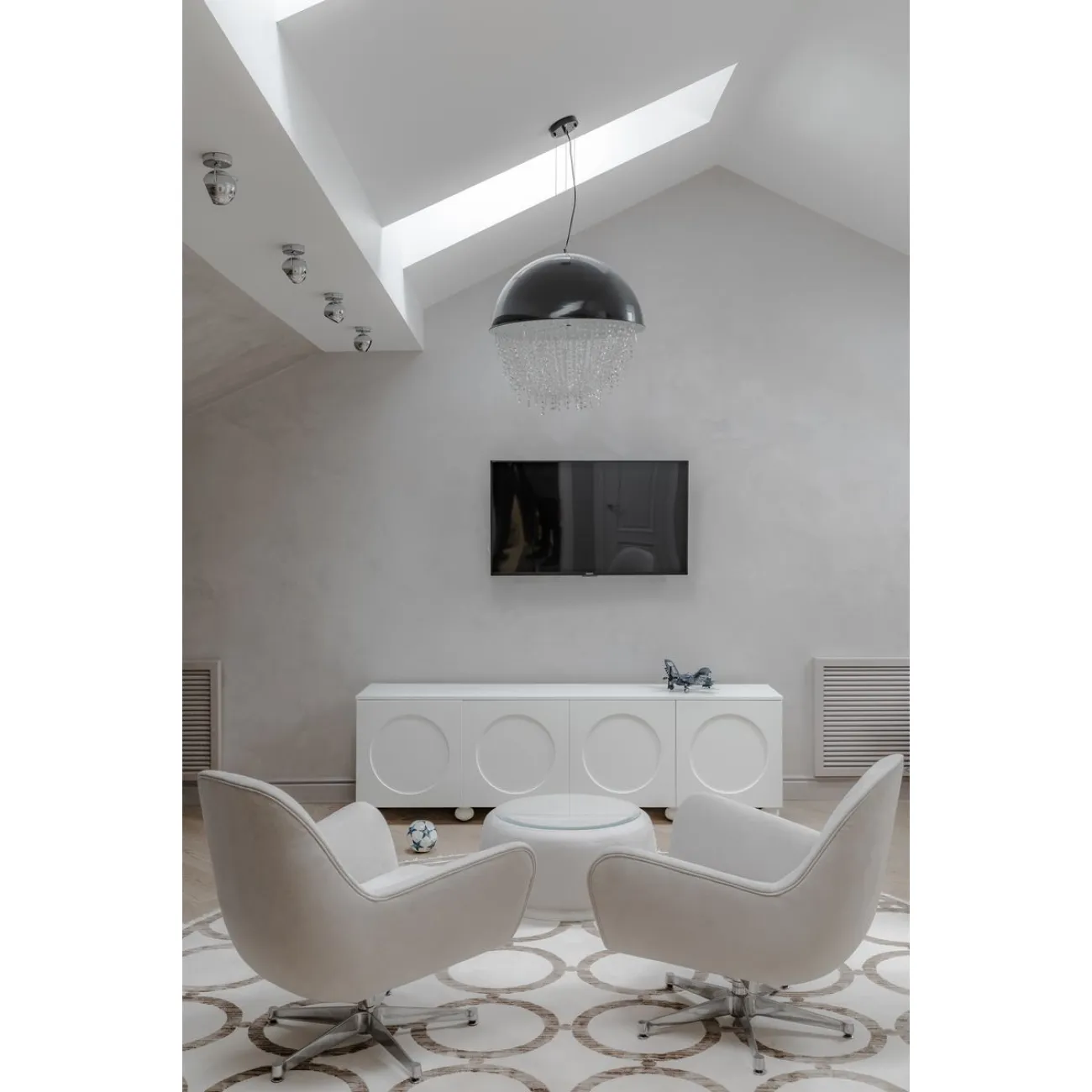 Светильник потолочный с черным плафоном K2DM600-5BL от LaLume