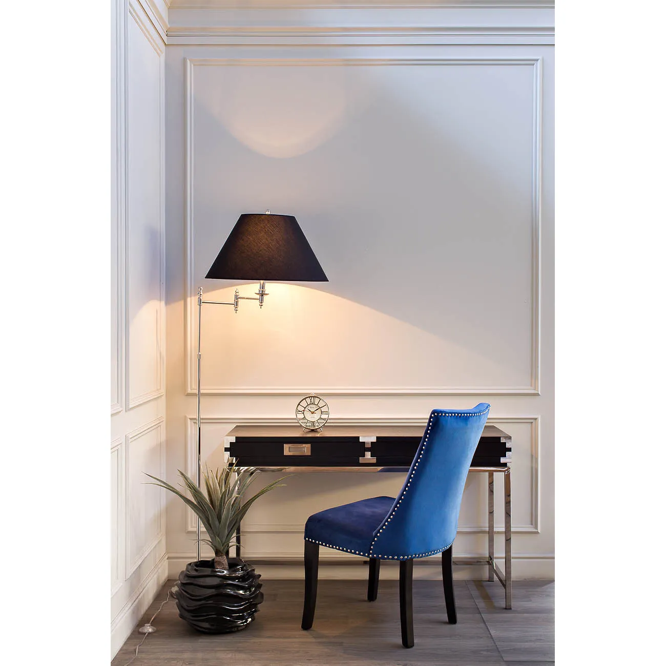 Торшер с черным абажуром K2DM-152F от LaLume Торшер с черным абажуром K2DM-152F от LaLume