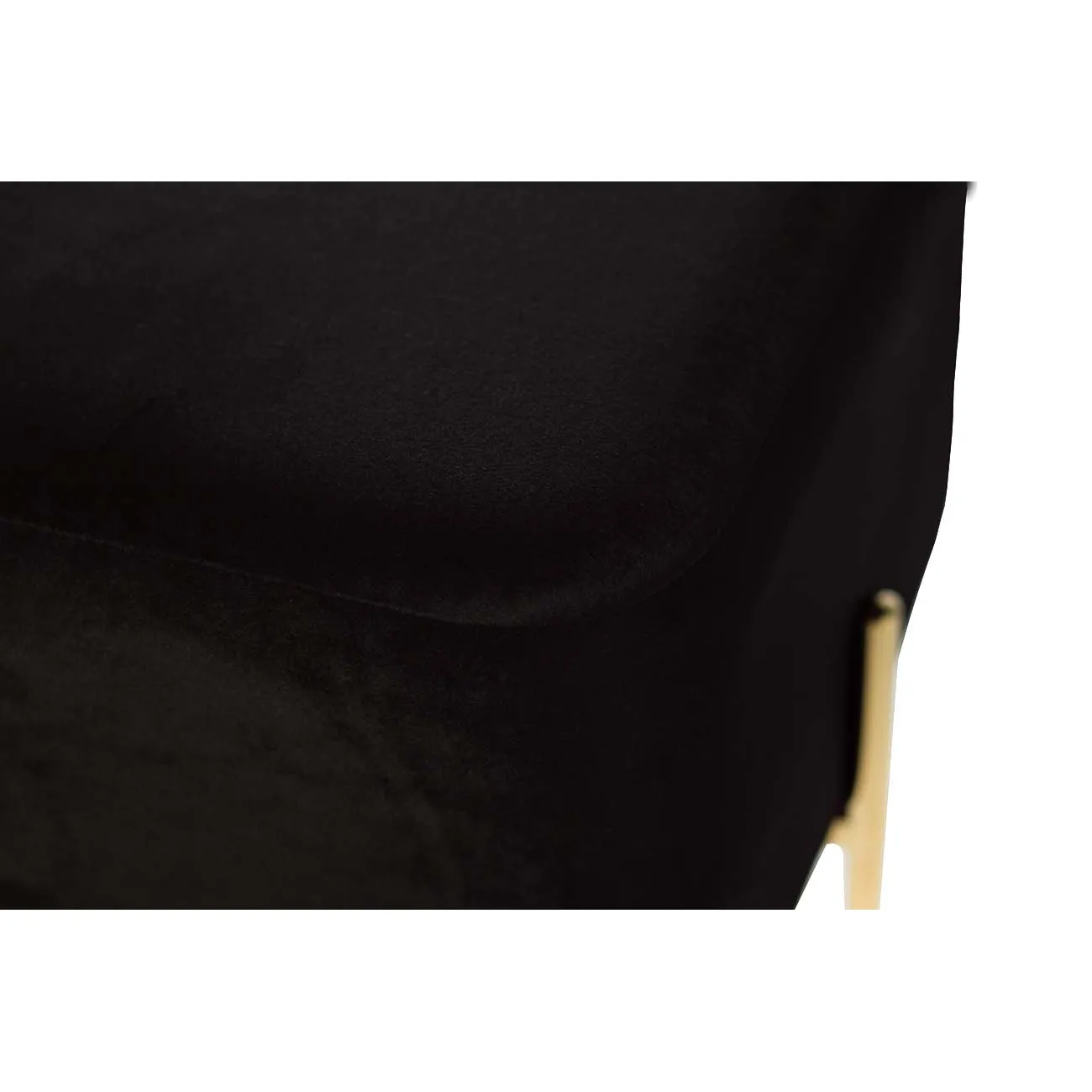 Банкетка черная велюровая GY-BEN7772GOLD-BL от LaLume Банкетка черная велюровая GY-BEN7772GOLD-BL от LaLume