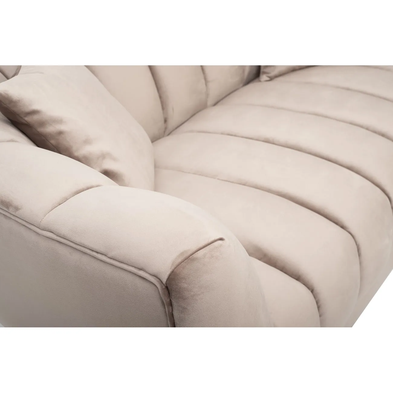 Диван Fabio двухместный велюровый бежево-серый FABIO-2-2K-БЕЖ/СЕР-Bel03 от LaLume