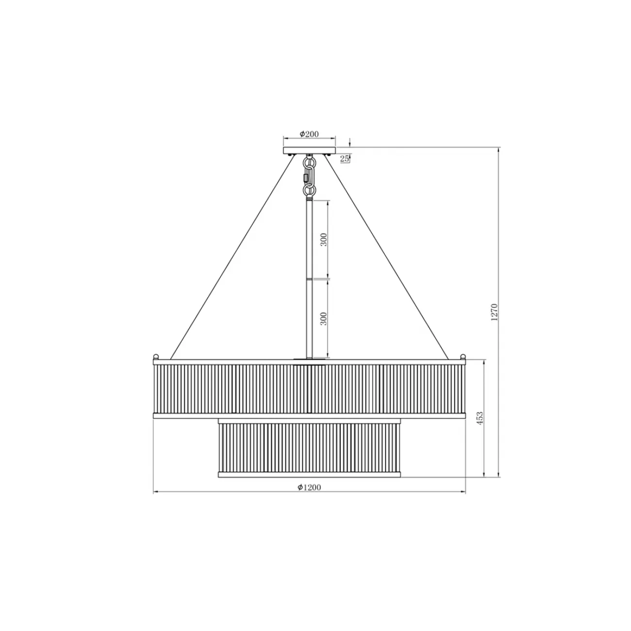 Люстра стеклянная (золотая) K2KR806-10BR от LaLume