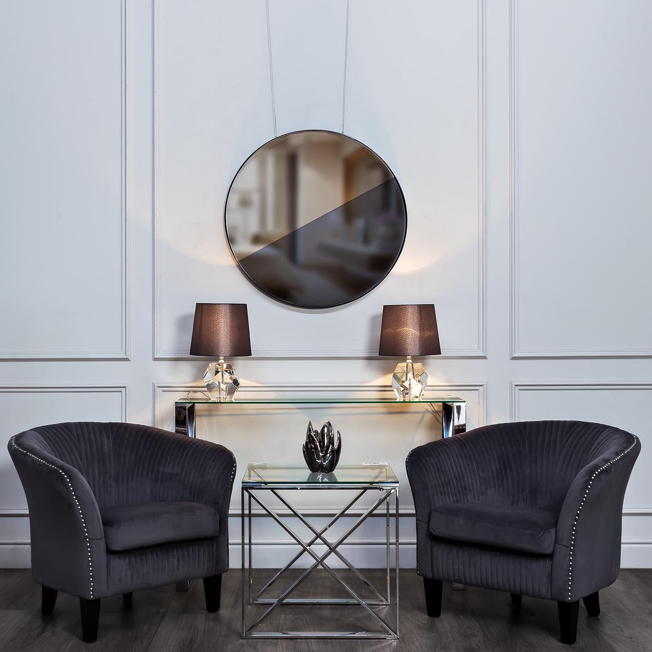 Зеркало со вставками (двухцветное) 19-ОА-5903-2 от LaLume