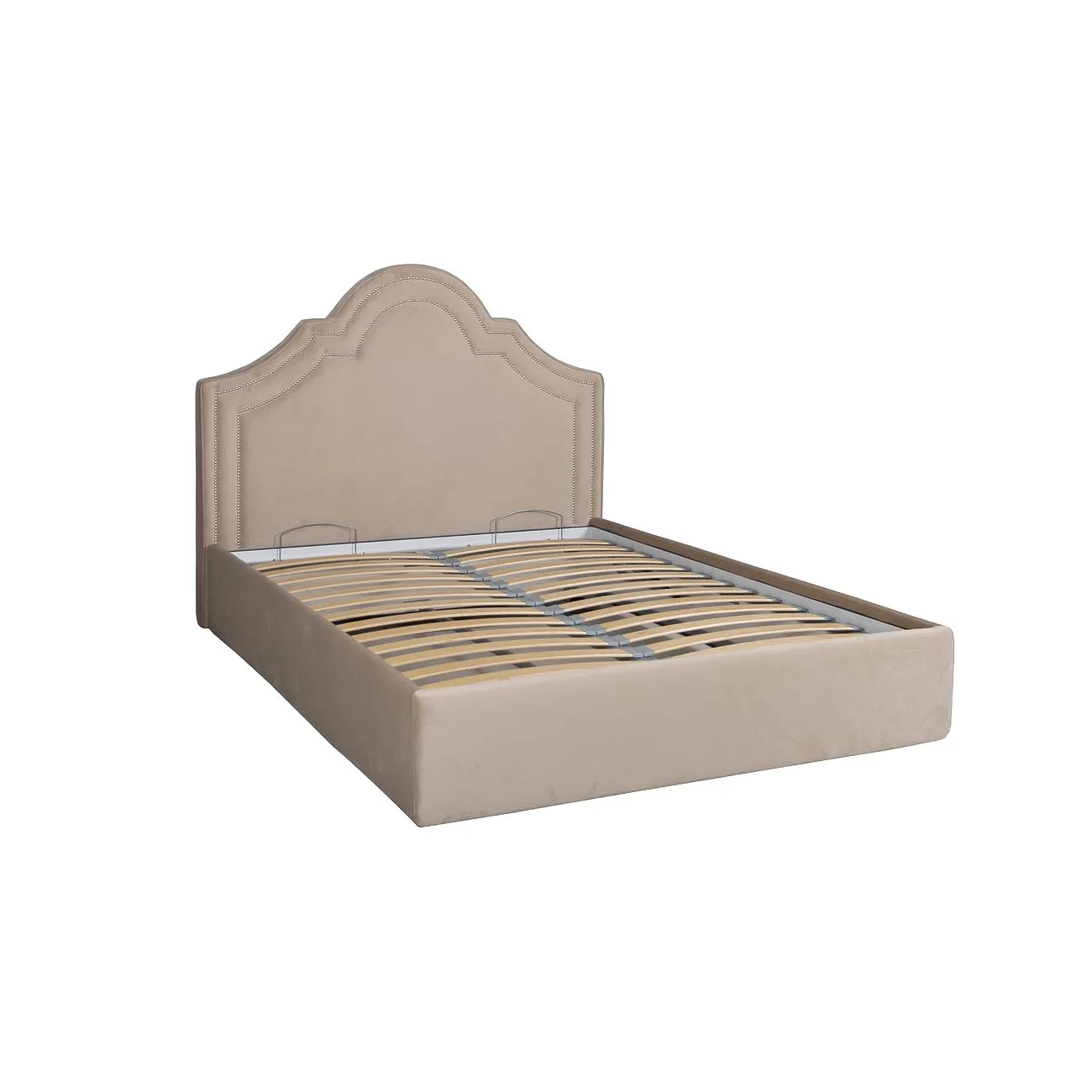 Кровать Charlotte с подъемным механизмом и бельевым ящиком бежевая CHARLOTTE2К-160M-Bel01 от LaLume