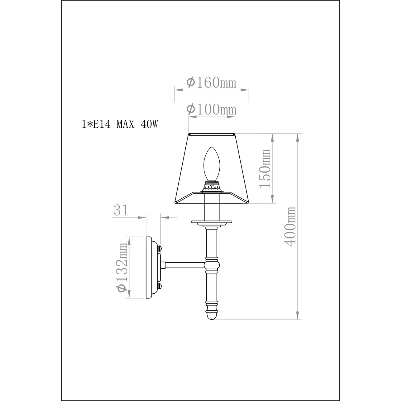 Бра K2BW2021-1 от LaLume