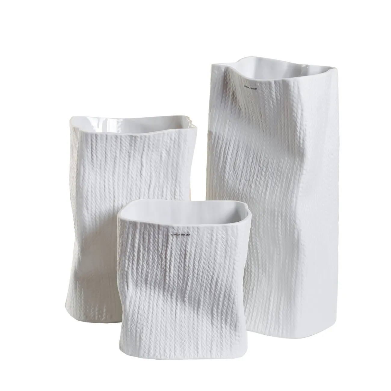 Ваза керамическая (матовый белый) E02K-40 от LaLume