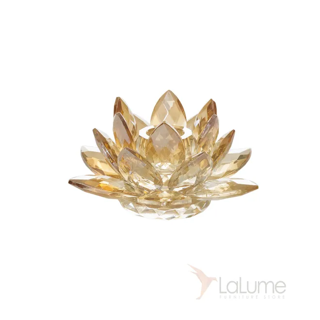Хрустальный подсвечник золотистый X110279G от LaLume Хрустальный подсвечник золотистый X110279G от LaLume