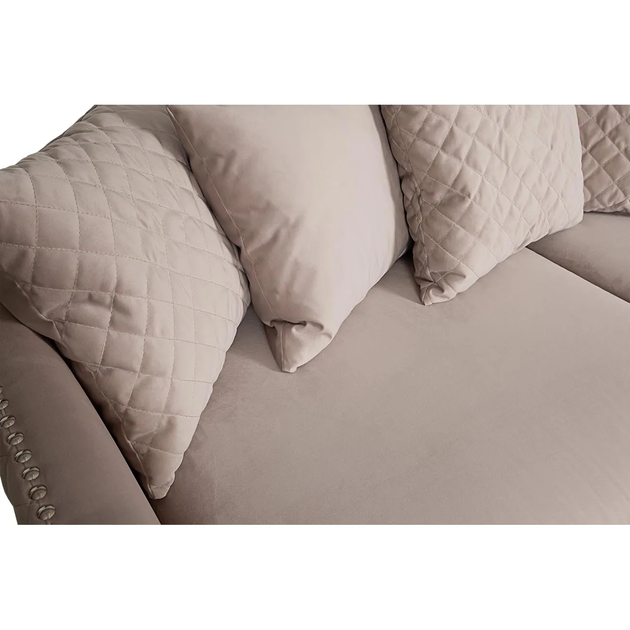 Диван Sorrento трехместный велюровый крем-брюле SORRENTO2K-КР-БРЮЛЕ-Bel42 от LaLume