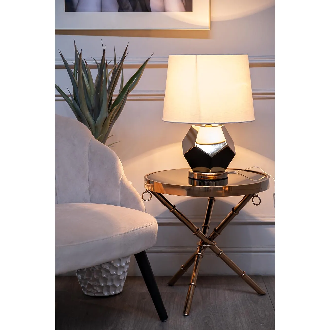 Столик журнальный металлический круглый золотой 13RX6035-GOLD от LaLume