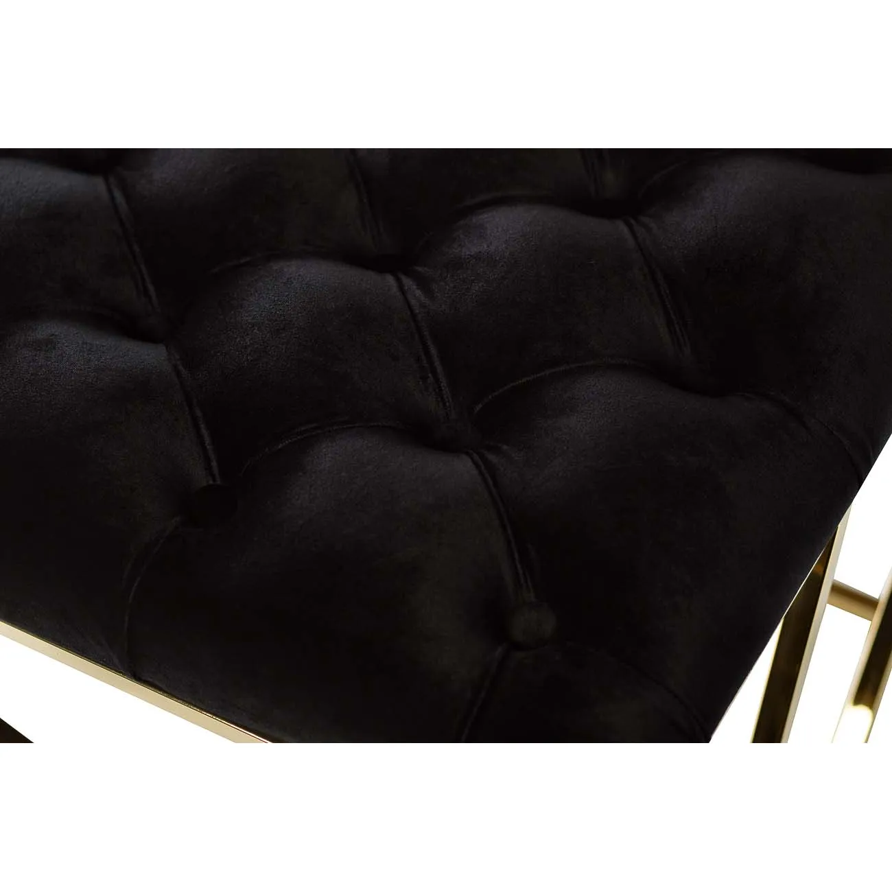 Банкетка черная велюровая GY-BEN7835GOLD-BL от LaLume