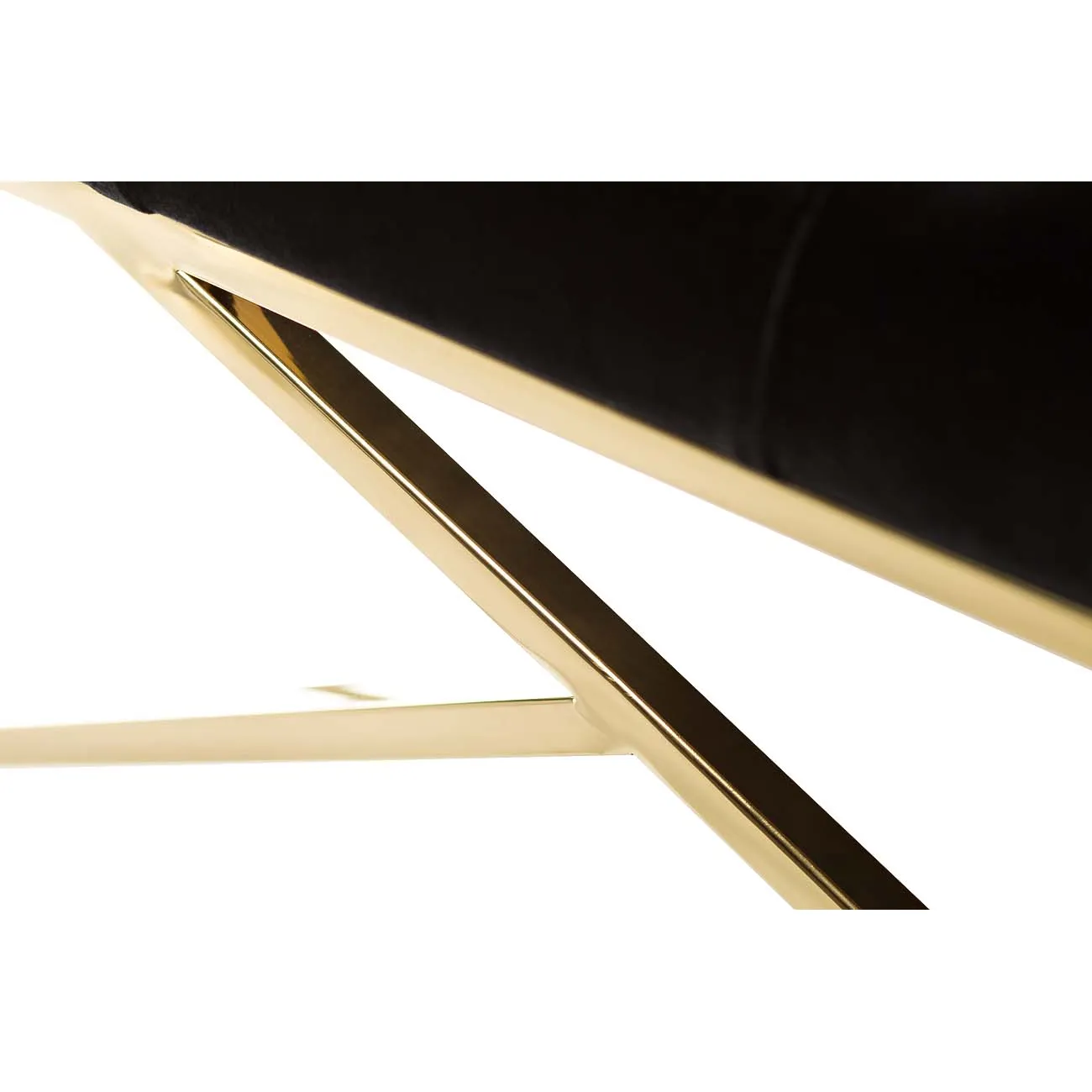 Банкетка черная велюровая GY-BEN7835GOLD-BL от LaLume