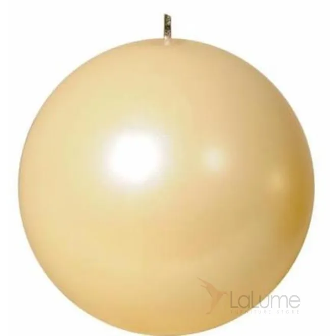 Свеча шар жемчужно кремовая 100051 от LaLume Свеча шар жемчужно кремовая 100051 от LaLume