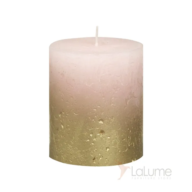 Свеча декоративная розовая с золотом 103668636704 от LaLume