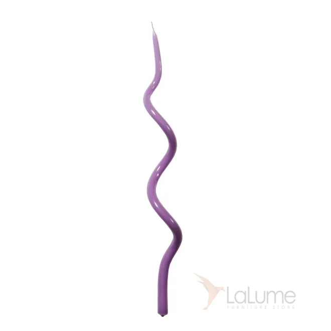 Свеча витая Серпантин сиреневая 100016 от LaLume