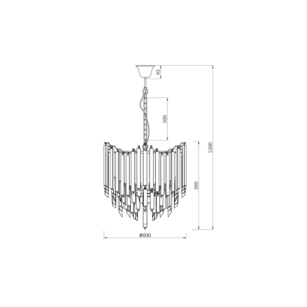 Люстра с матовым стеклом K2KR805-9 от LaLume