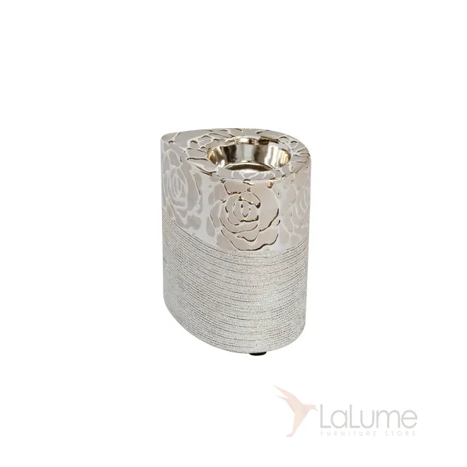 Подсвечник керамический серебряный 18H6635M-12 от LaLume