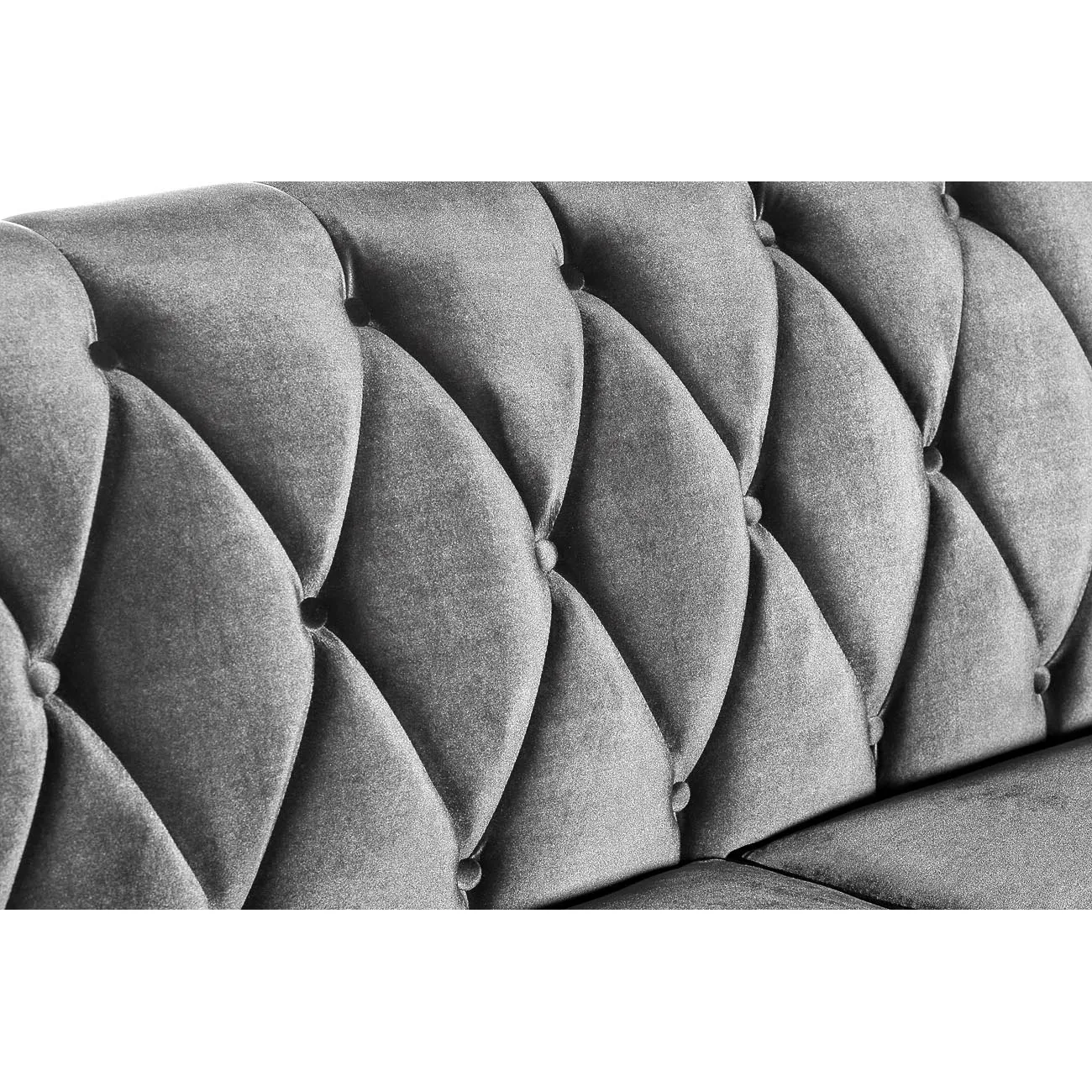 Диван бархатный трёхместный серый ZW-0844(трехм. серый) от LaLume