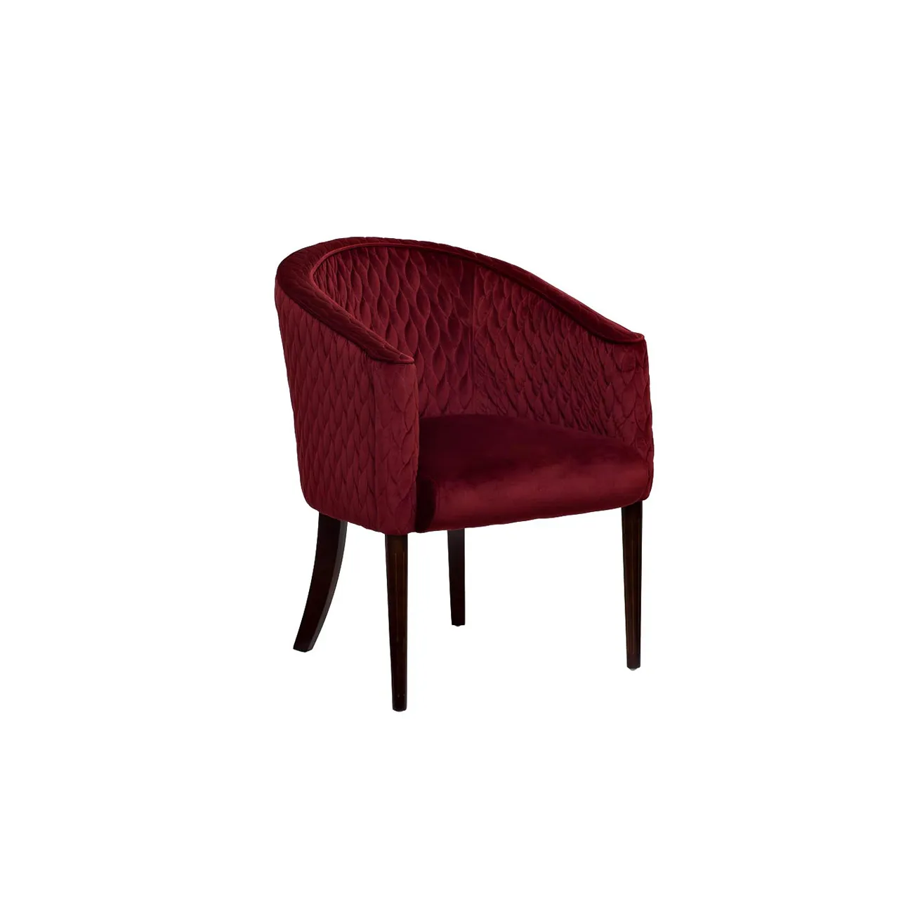 Кресло красное стеганое велюровое FC-32RE от LaLume