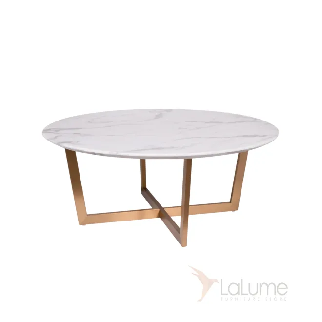 Стол журнальный круглый (искусственный мрамор) 33FS-CT2029-BBS от LaLume Стол журнальный круглый (искусственный мрамор) 33FS-CT2029-BBS от LaLume
