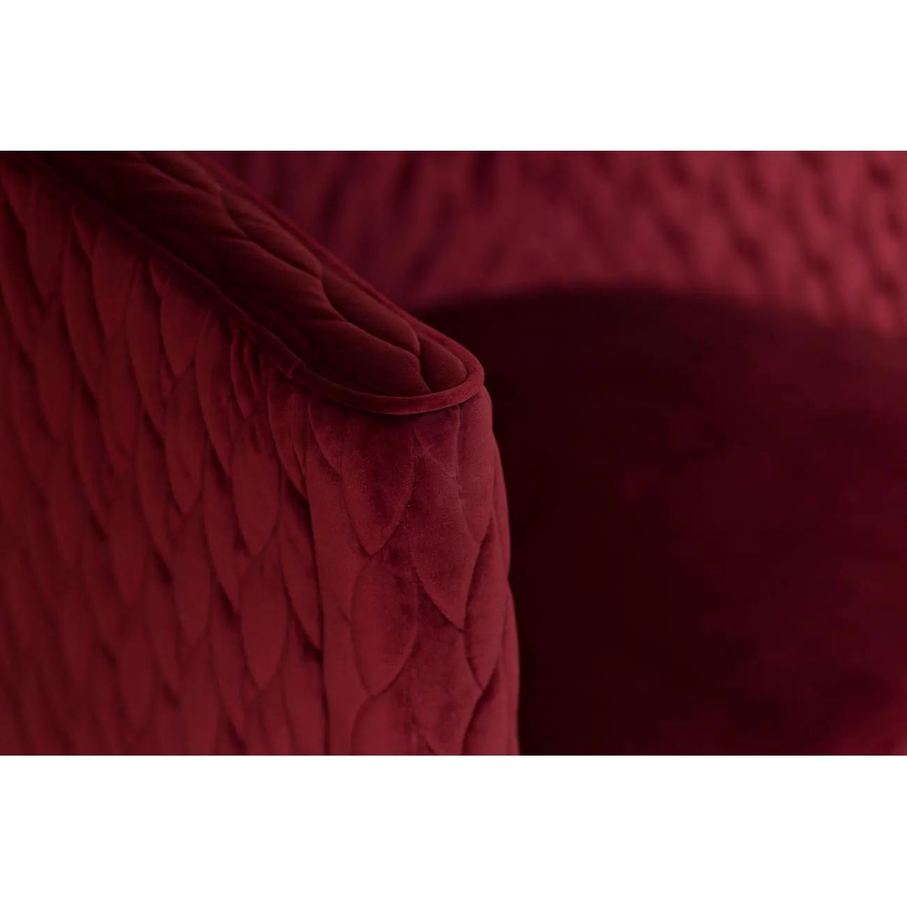 Кресло красное стеганое велюровое FC-32RE от LaLume