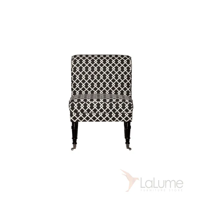Кресло черно-белое (лён) DY-734 от ImperiumLOFT