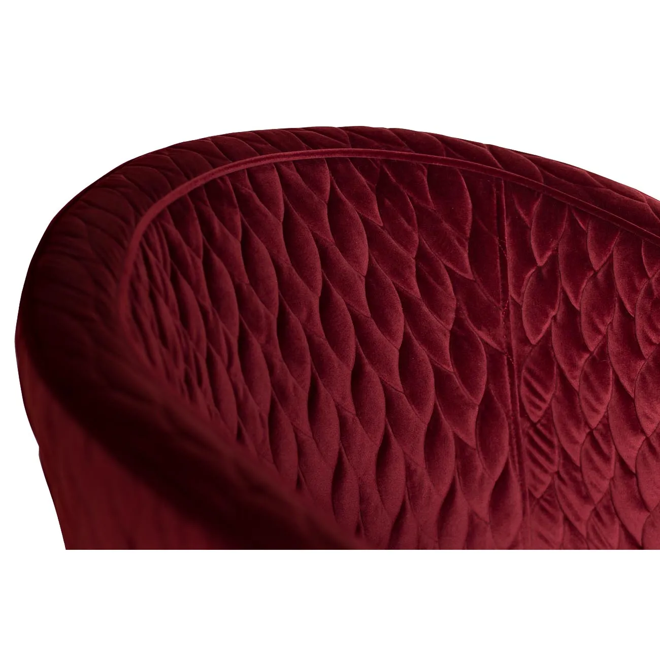 Кресло красное стеганое велюровое FC-32RE от LaLume