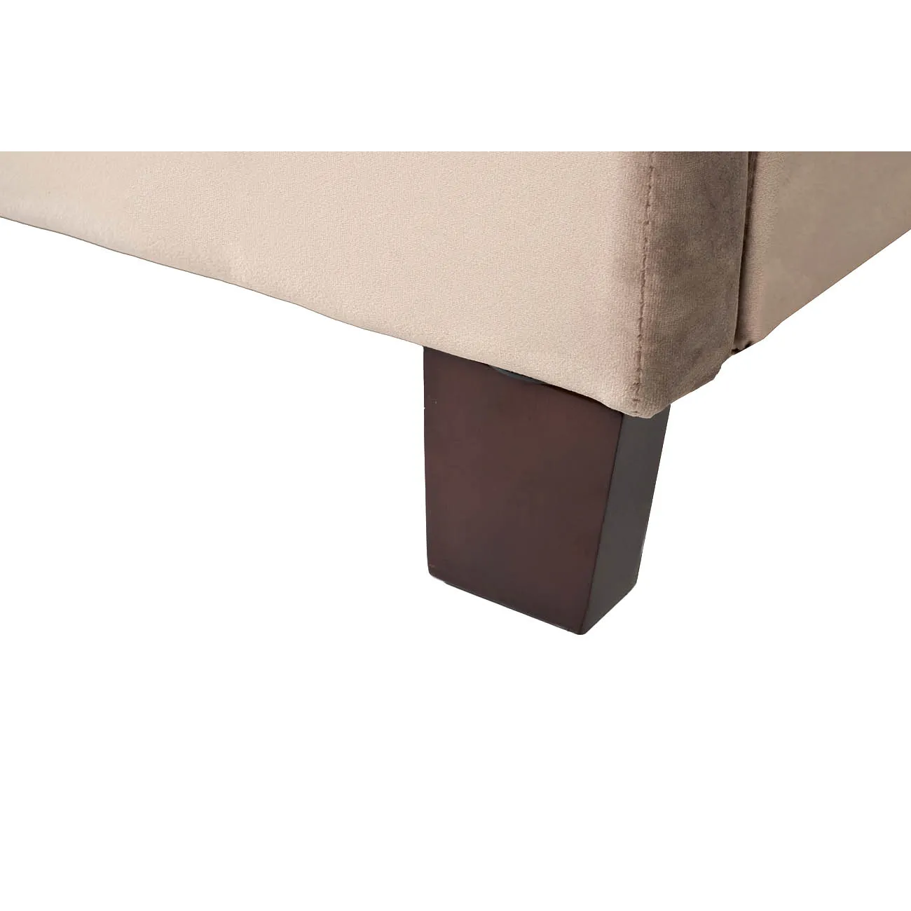 Кровать двуспальная велюровая серо-бежевая N-NEWB01 BG от LaLume