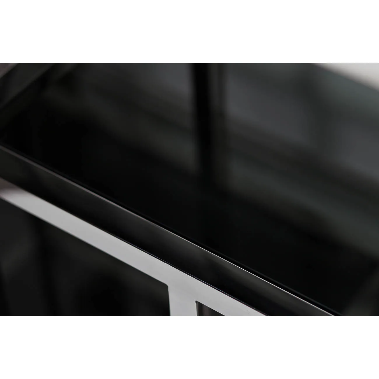 Стеллаж с черным стеклом (хром) 46AS-SH1076-SILVER от LaLume