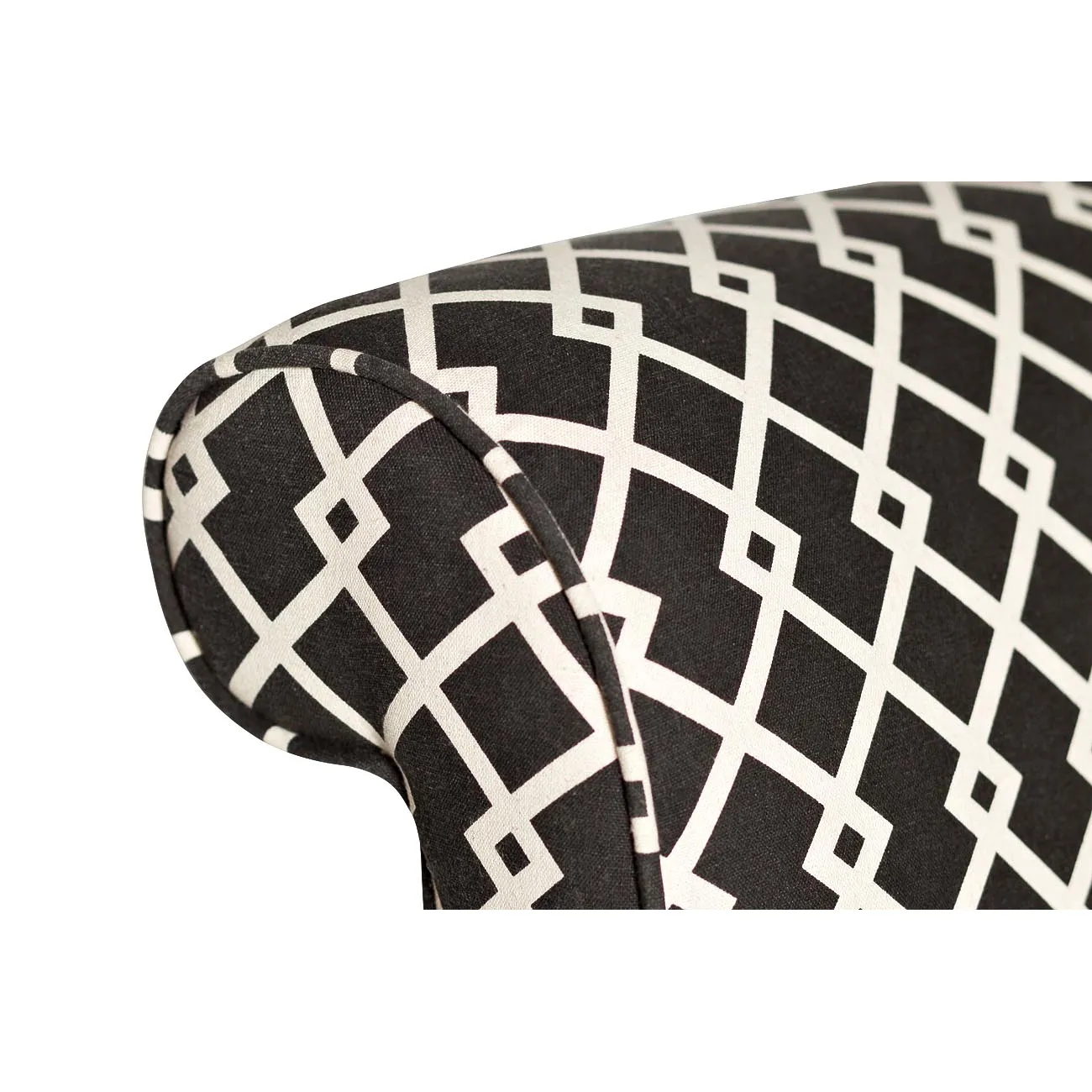 Кресло черно-белое (лён) DY-734 от LaLume