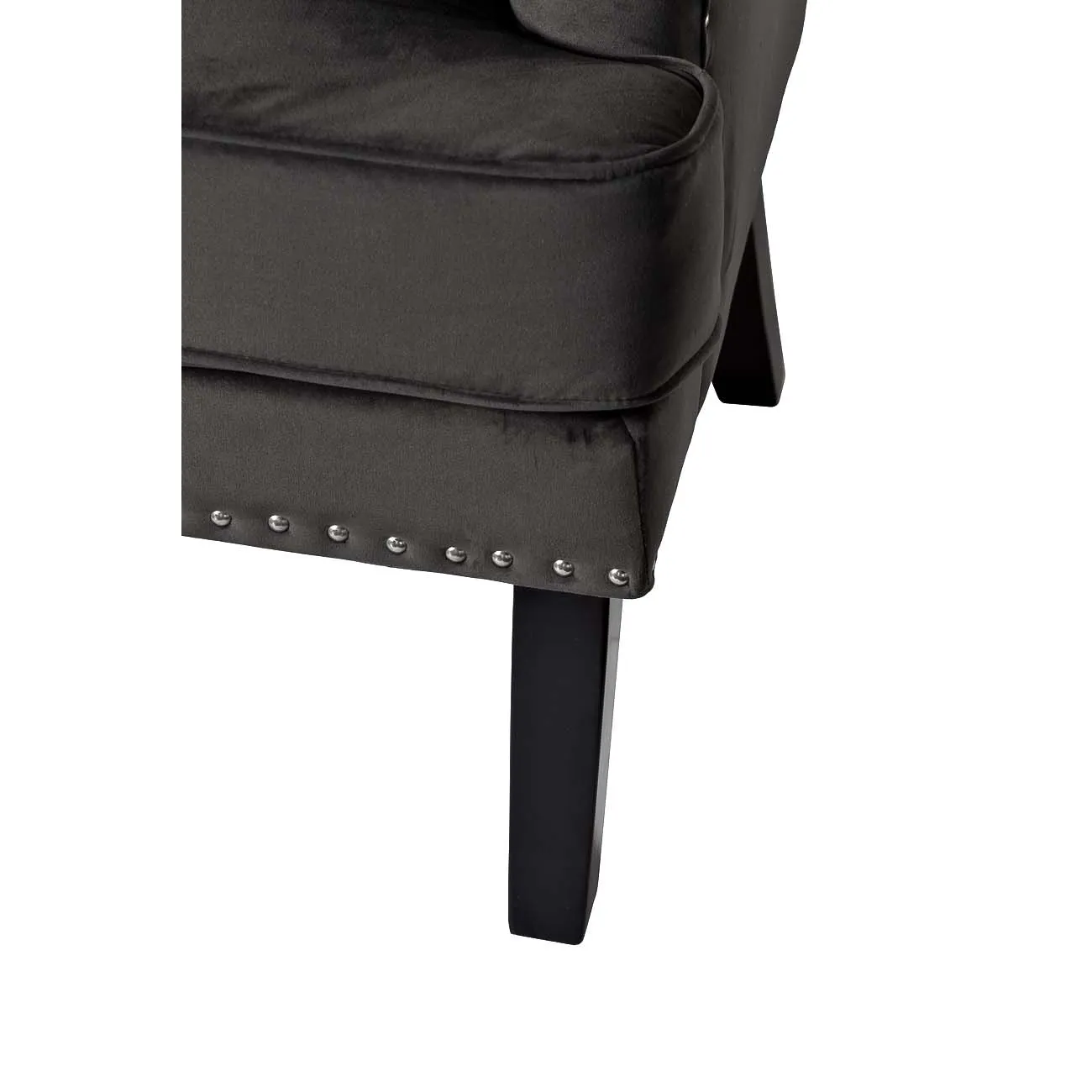 Кресло велюровое серое (с подушкой) 24YJ-7004-06437/1 от LaLume