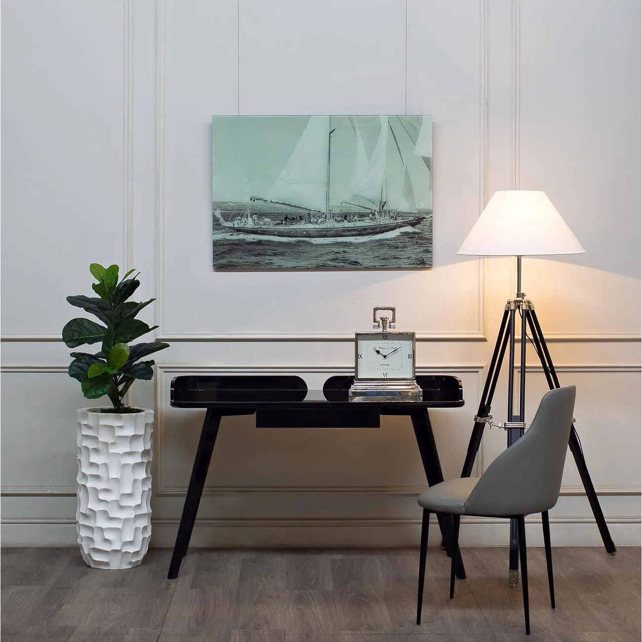 Кашпо белое напольное ZS-C787-27 от LaLume Кашпо белое напольное ZS-C787-27 от LaLume