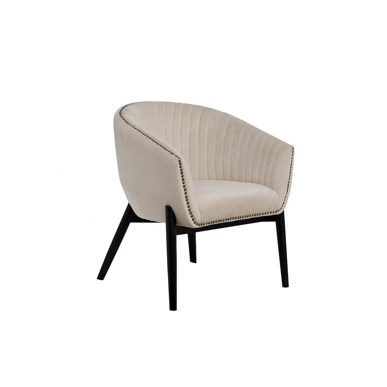 Кресло низкое велюровое бежевое PJC379-PJ634 от LaLume