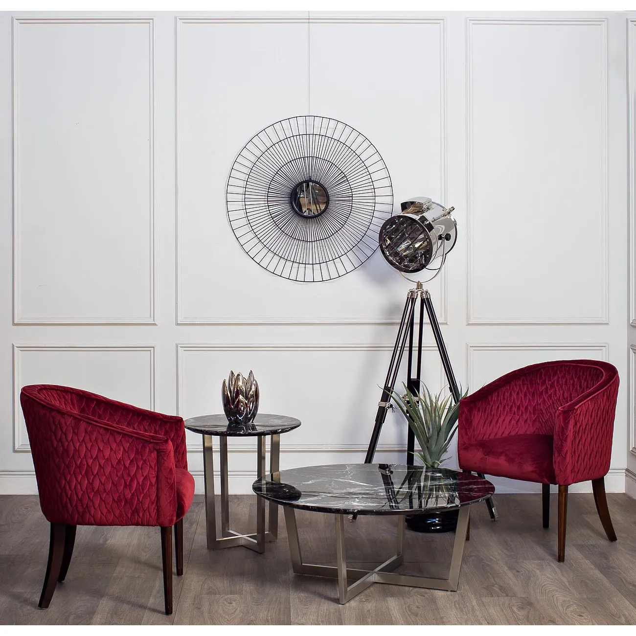 Столик журнальный черный (искусственный мрамор) 33FS-ET2029-BS от LaLume Столик журнальный черный (искусственный мрамор) 33FS-ET2029-BS от LaLume