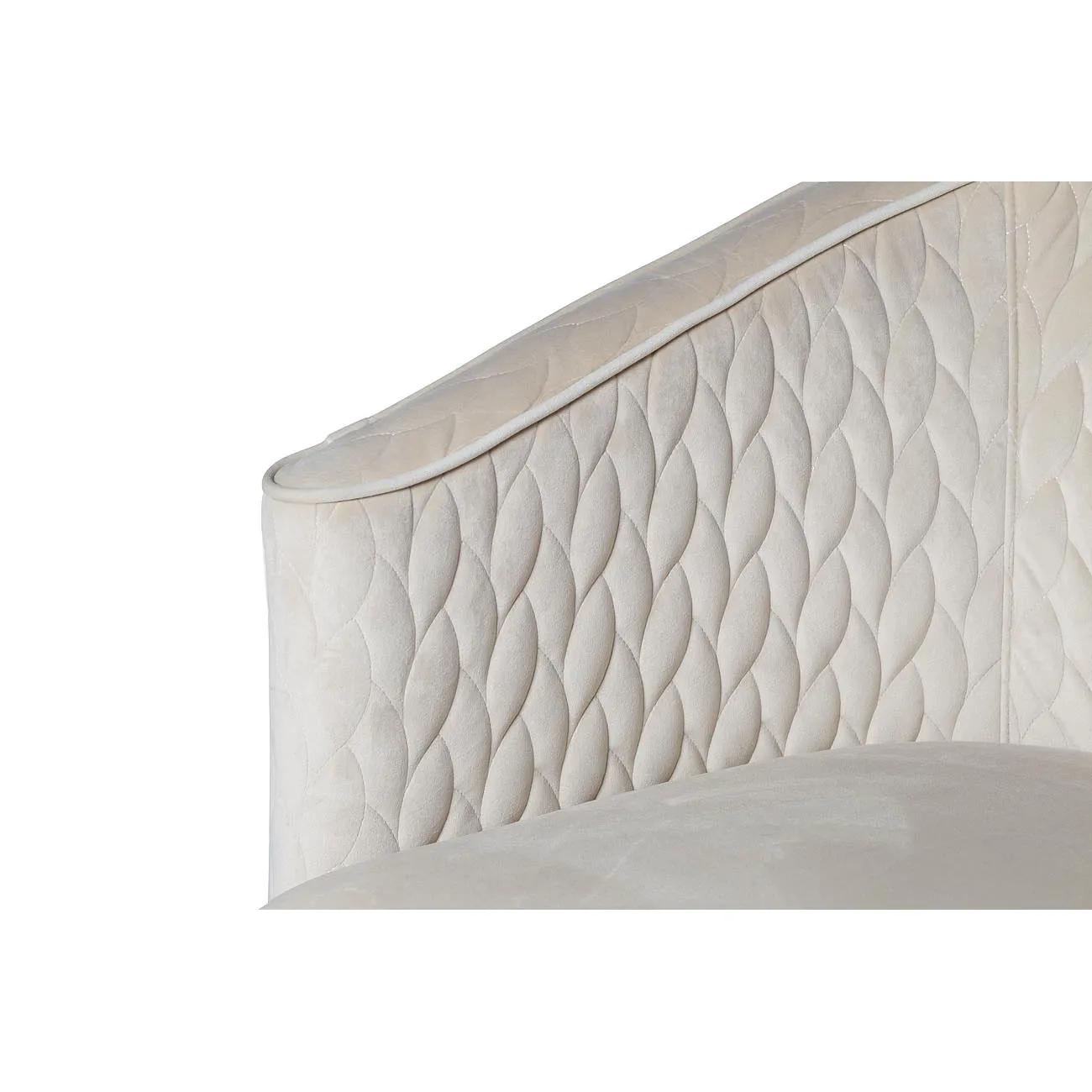 Кресло бежевое стеганое велюровое FC-32BG от LaLume