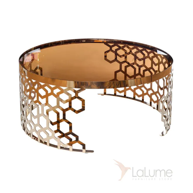 Стол журнальный круглый 13RXCT8012-GOLD от LaLume Стол журнальный круглый 13RXCT8012-GOLD от LaLume