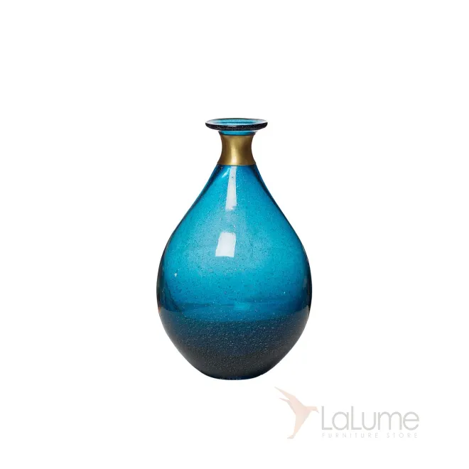Ваза стеклянная синяя KL1625-Q от LaLume