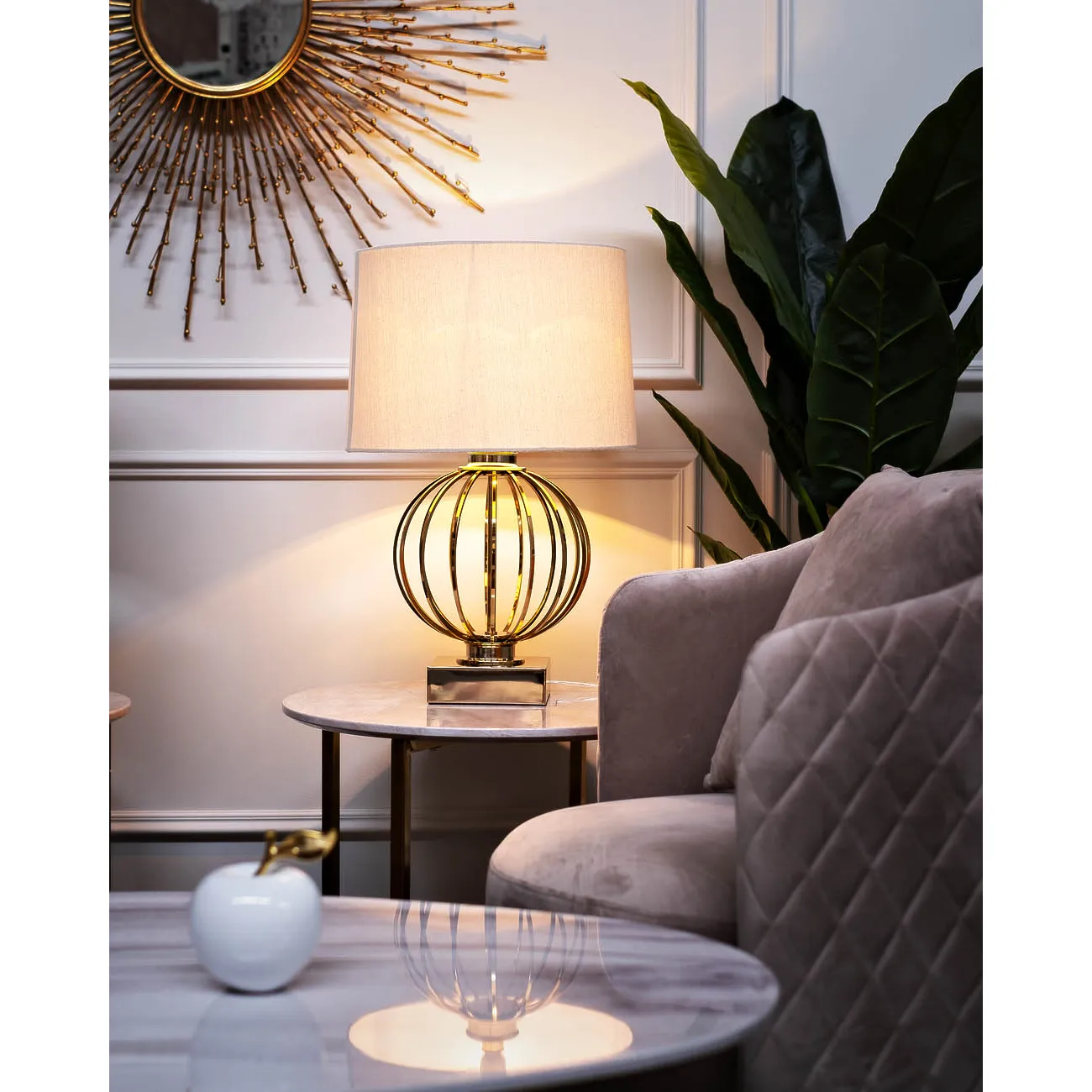 Настольная лампа золотая 22-86949 от LaLume