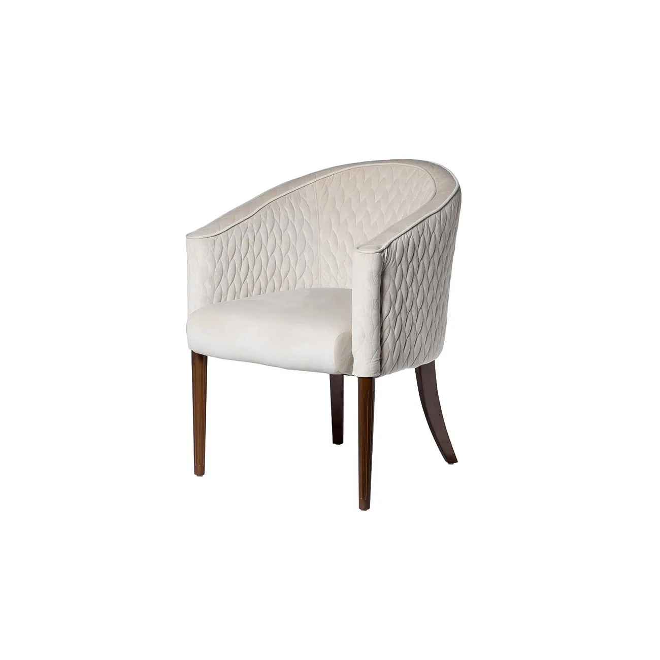 Кресло бежевое стеганое велюровое FC-32BG от LaLume