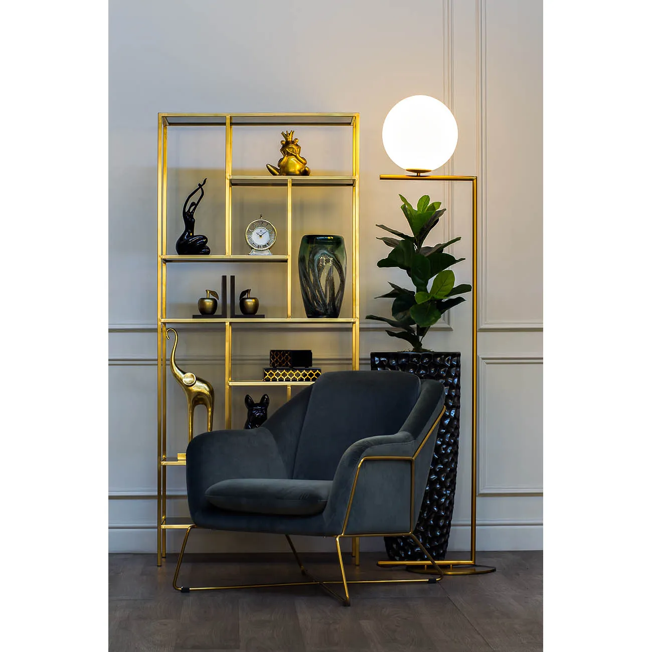 Торшер  Шар  K2GF-825BR от LaLume