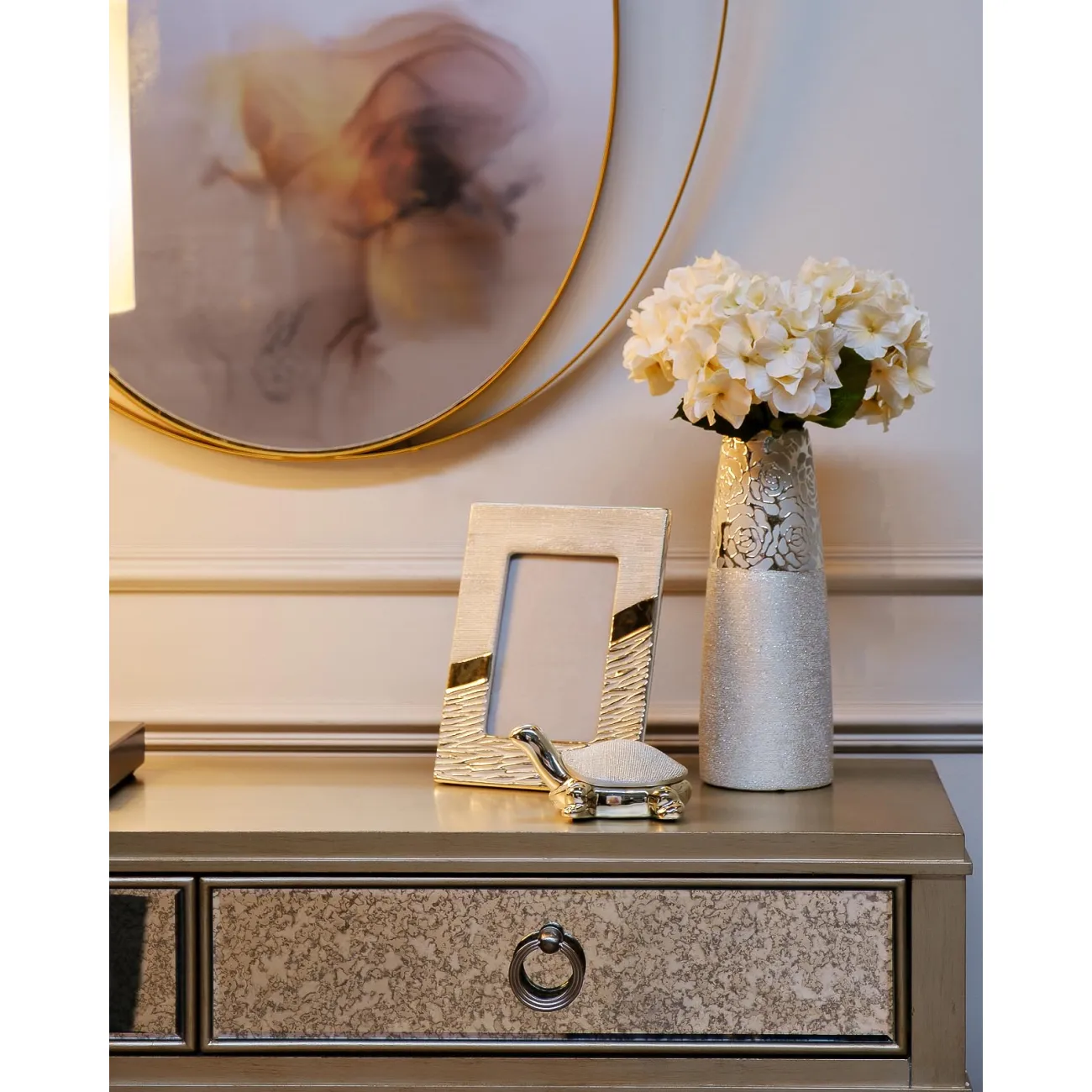 Фоторамка керамическая серебряная 18H2576-16 от LaLume