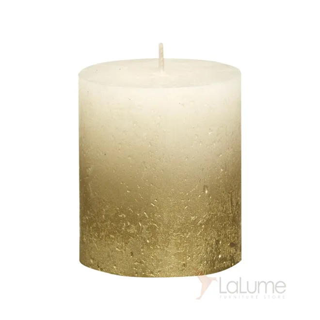 Свеча декоративная кремовая с золотом 103668636705 от LaLume