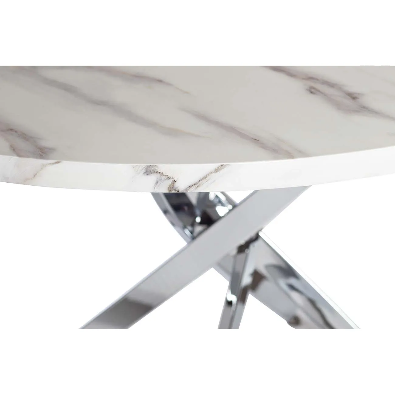 Стол обеденный круглый белый 30F-911 от LaLume