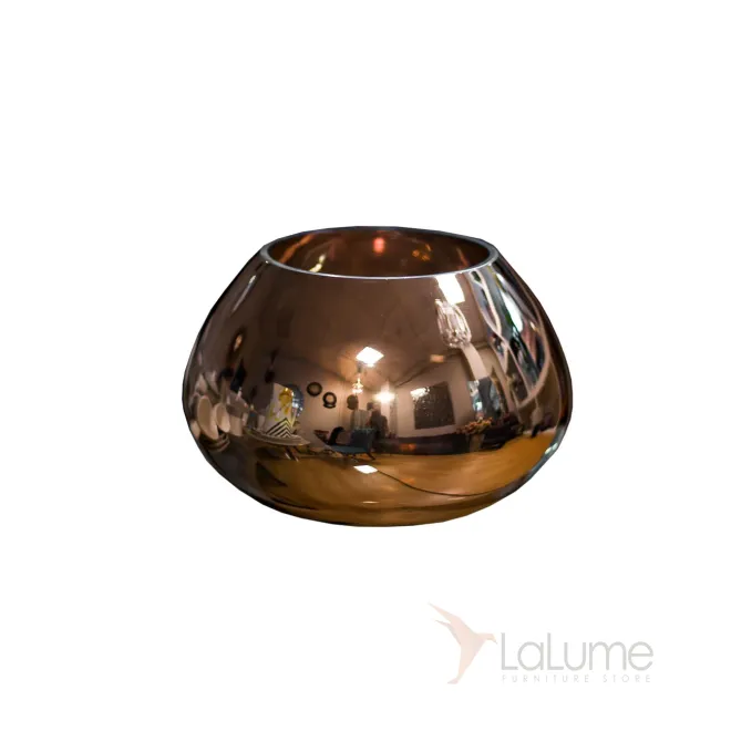 Ваза стеклянная медно-прозрачная 35BB1992CC от LaLume