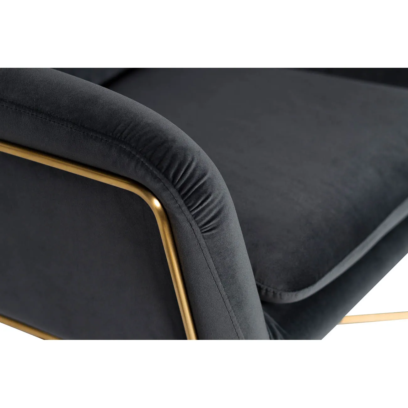 Кресло на металлическом каркасе велюровое серо-зеленое 46AS-AR2976-GR от LaLume