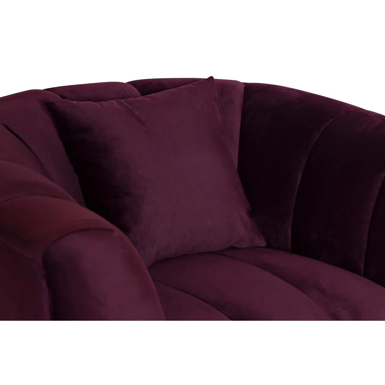 Кресло велюровое темно-фиолетовое с подушкой ZW-81101 DVI от LaLume