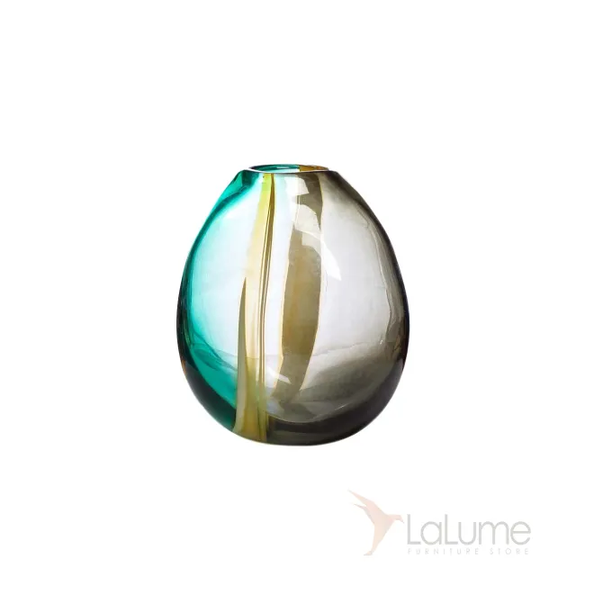 Ваза стеклянная желто-зеленая HJ4127-22-N95 от LaLume