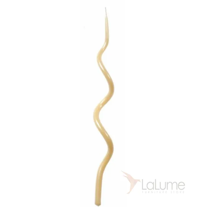 Свеча витая Серпантин жемчужно-кремовая 100015 от LaLume