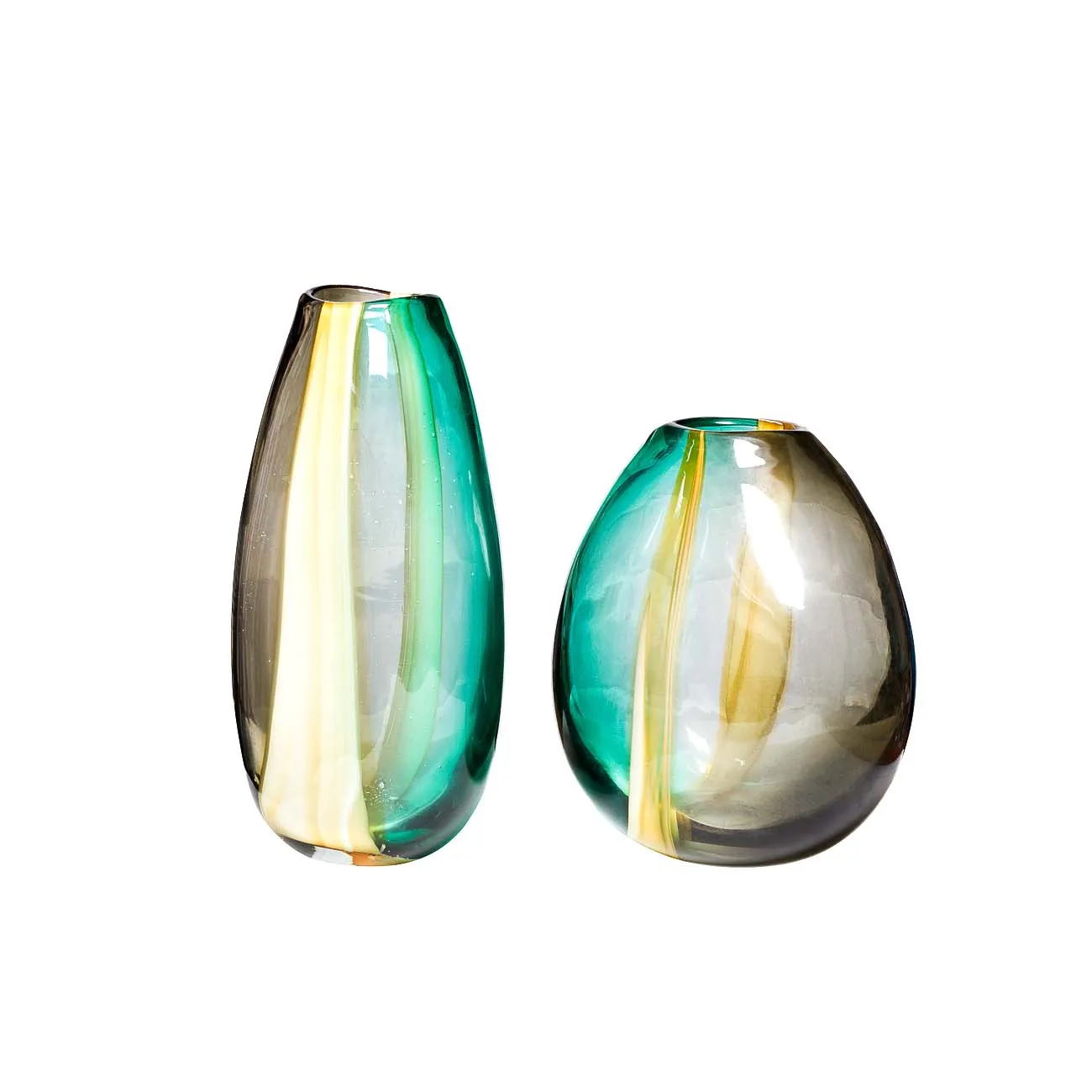 Ваза стеклянная желто-зеленая HJ4128-31-N95 от LaLume