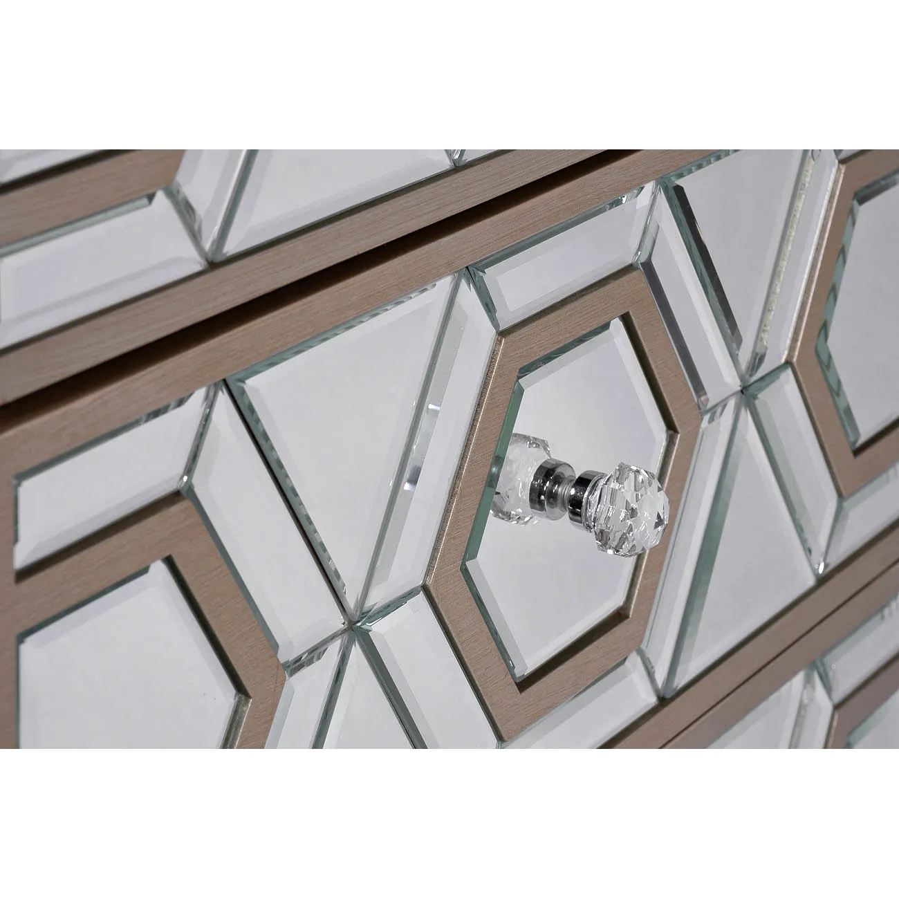 Тумбочка зеркальная с ящиками KFG044 от LaLume Тумбочка зеркальная с ящиками KFG044 от LaLume