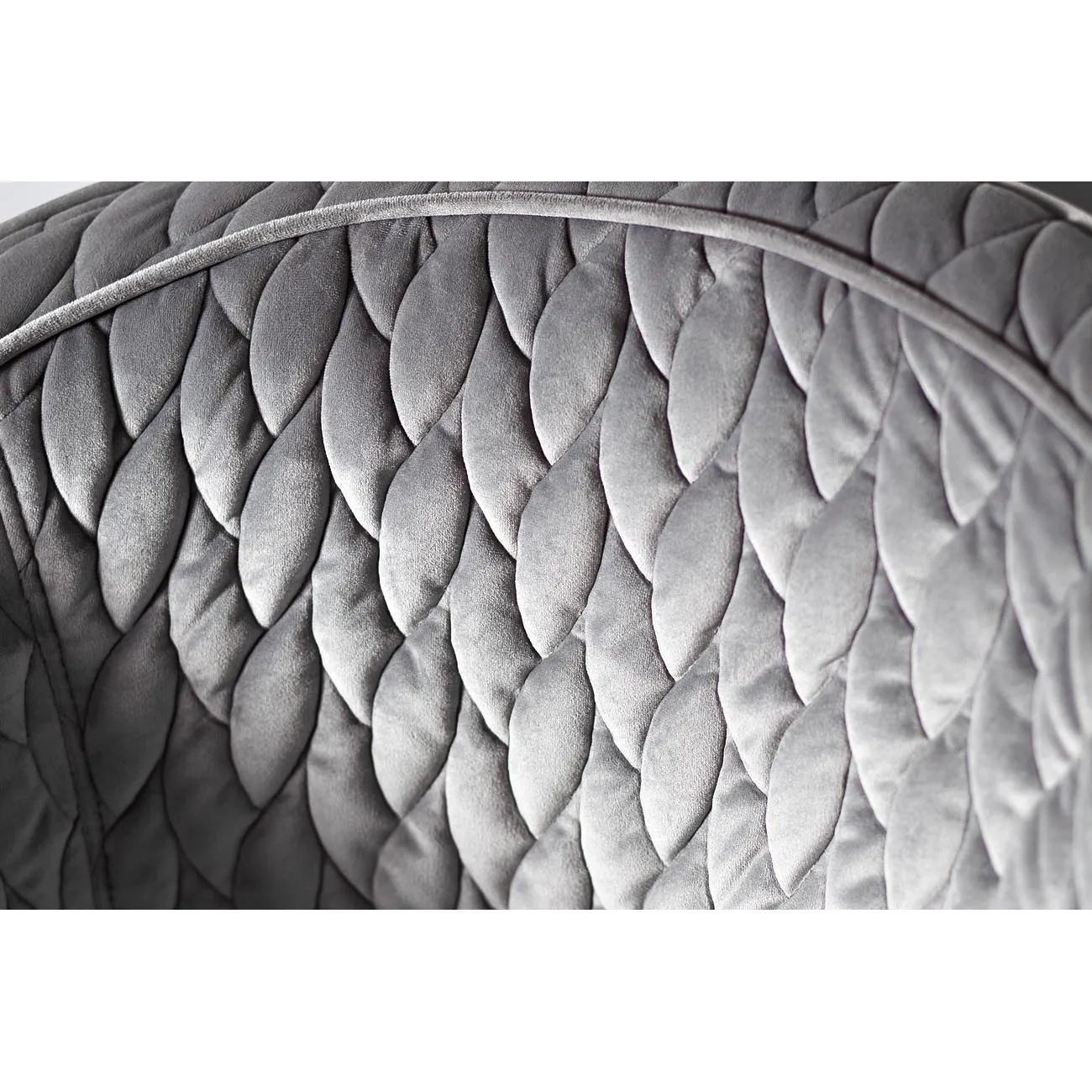 Кресло серое стёганое велюровое FC-32GR от LaLume